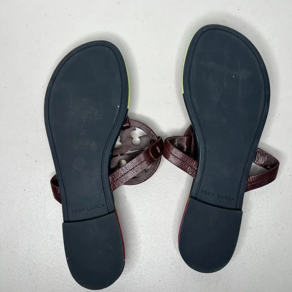 Tory Burch Enamel Miller Sandal Size 8